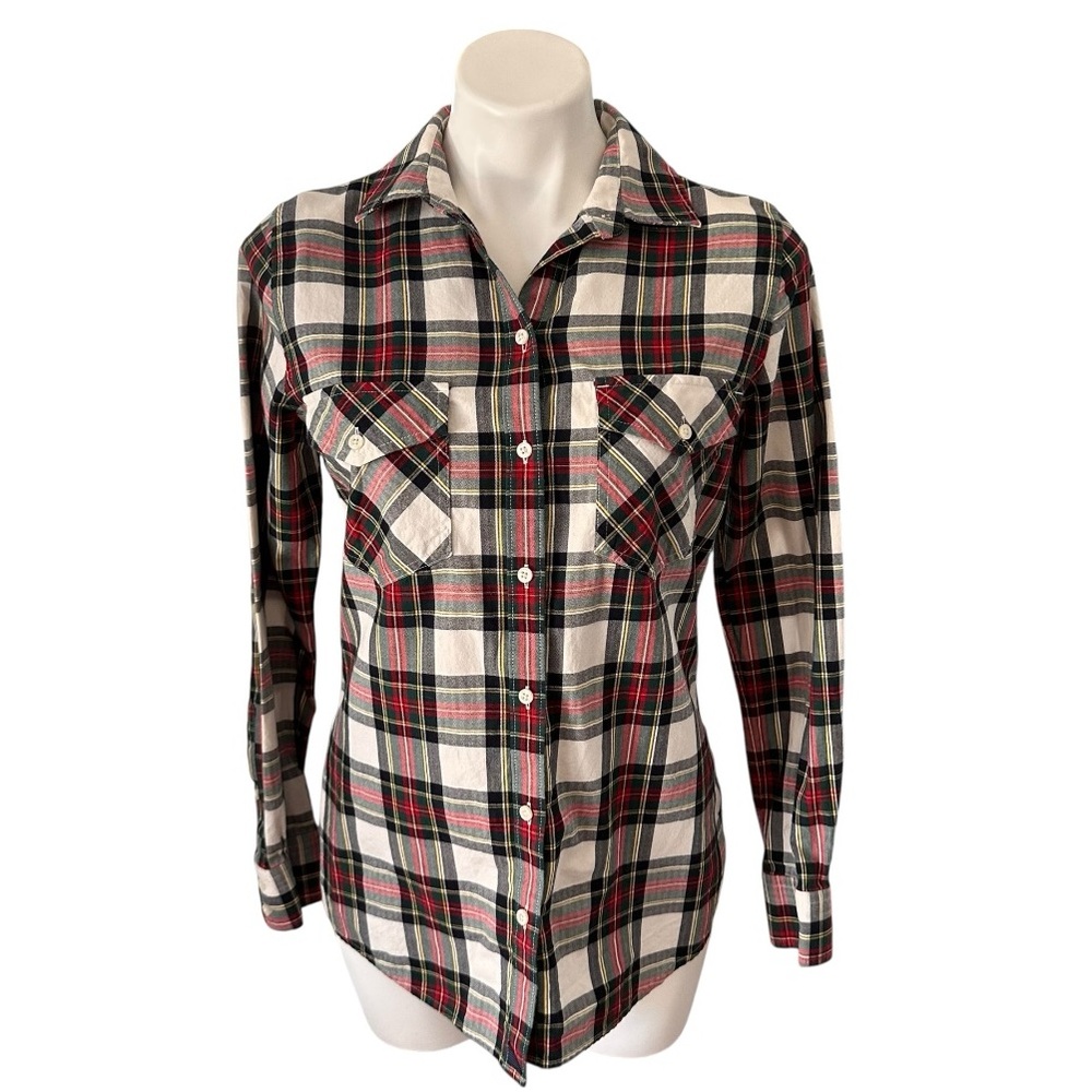 UNTUCKit Molly Women’s Plaid Long Sleeve Button Down Shirt Size 4